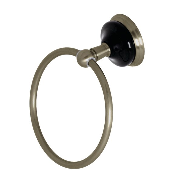 BA9114BN Water Onyx 6" Towel Ring, Brushed Nickel